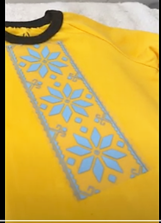 Baby bodysuit with traditional Ukrainian embroidery - Vyshyvanka