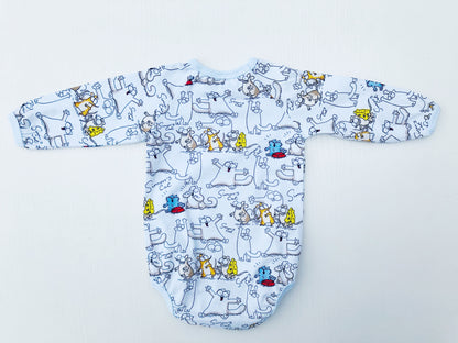 Baby Bodysuit. Funny Cat and Mice patterned