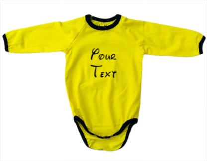 Yellow Long Sleeve Lap Baby Bodysuit