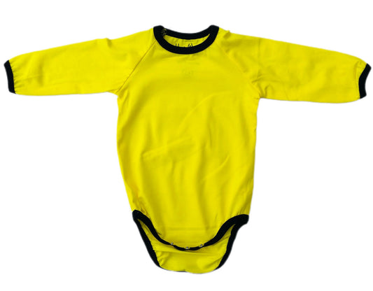 Yellow Long Sleeve Lap Baby Bodysuit