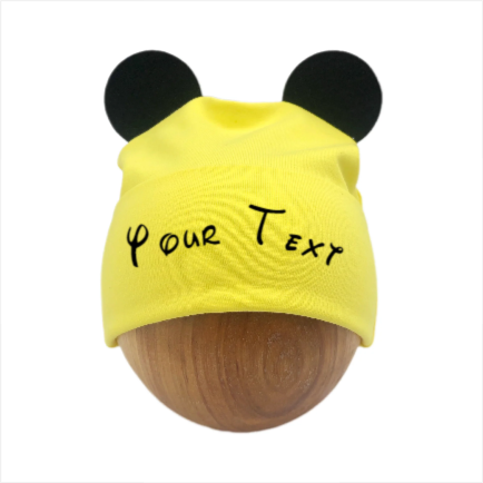 Baby Girl Yellow Hat. Custom inscription as an option