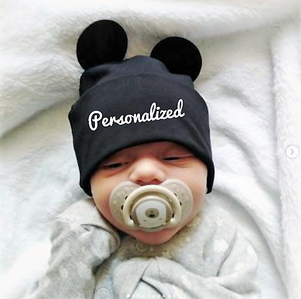 Baby Boy Black Hat. Custom inscription as an option